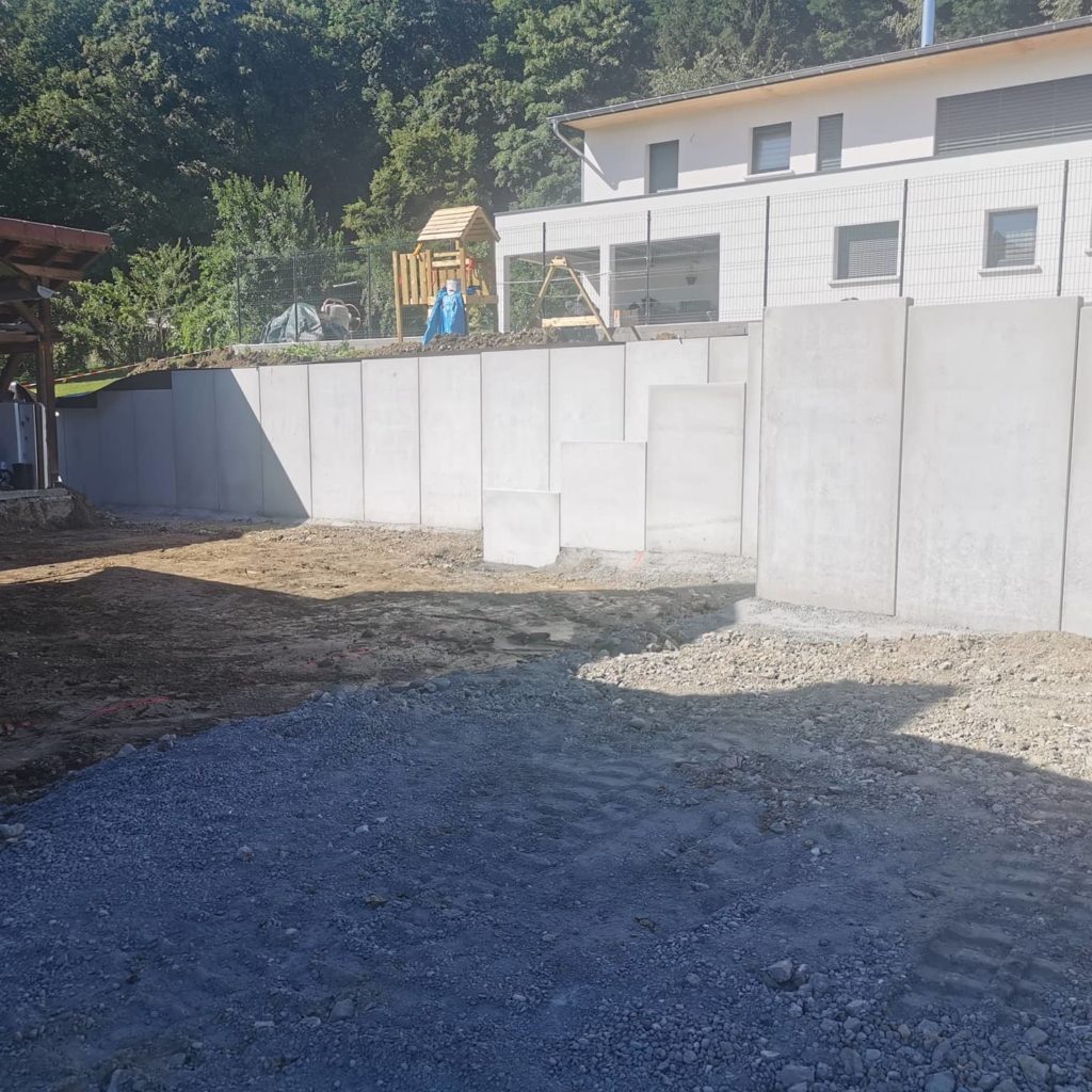 Terrassement et démolition à Hirtzbach — pendant le chantier