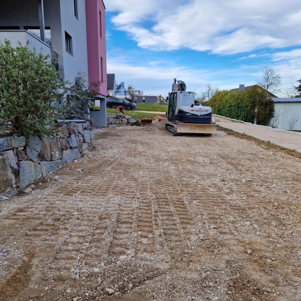 Couche de grave réglée avant enrobé à Heimersdorf